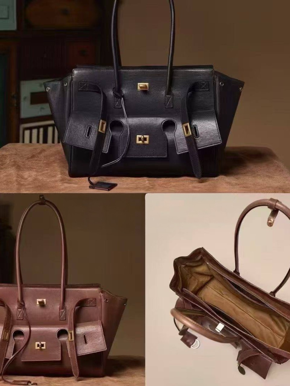 ტყავის ჩანთები