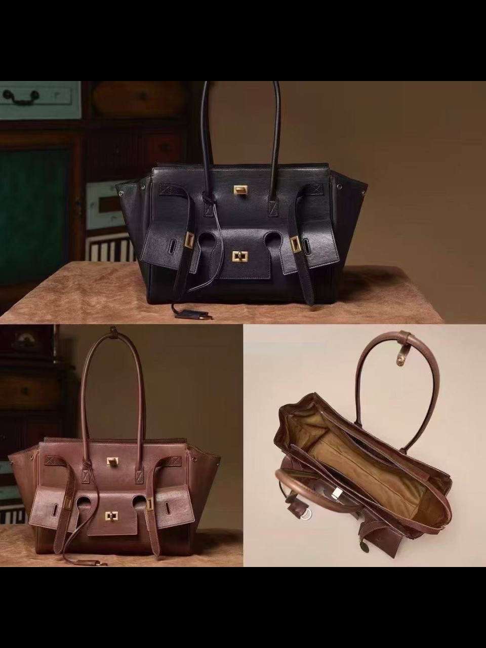 ტყავის ჩანთები