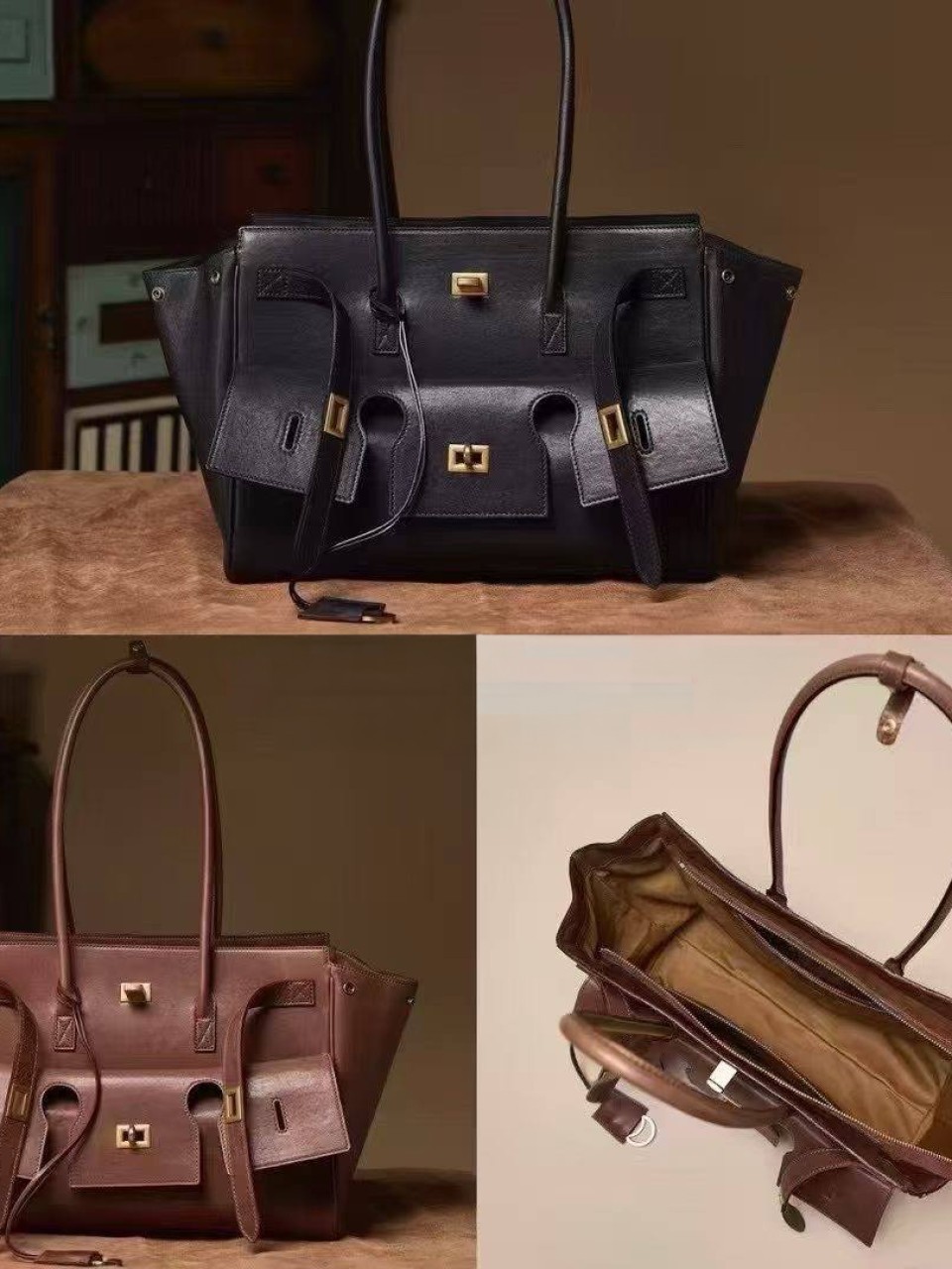 ტყავის ჩანთები