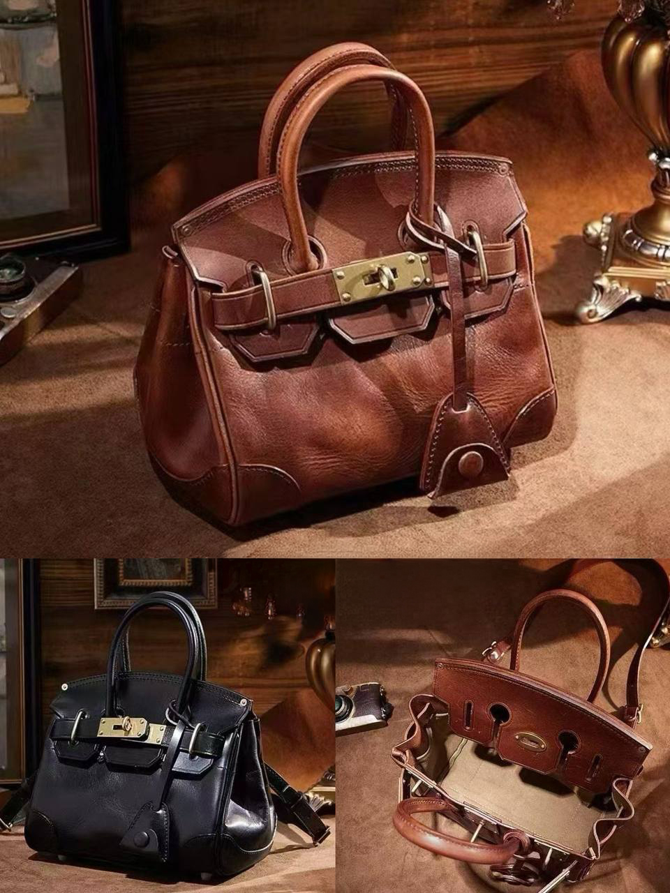 ტყავის ჩანთები